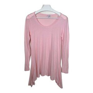 Splendid Supima Cotton Pink Tunic Small Long Sleeve Top